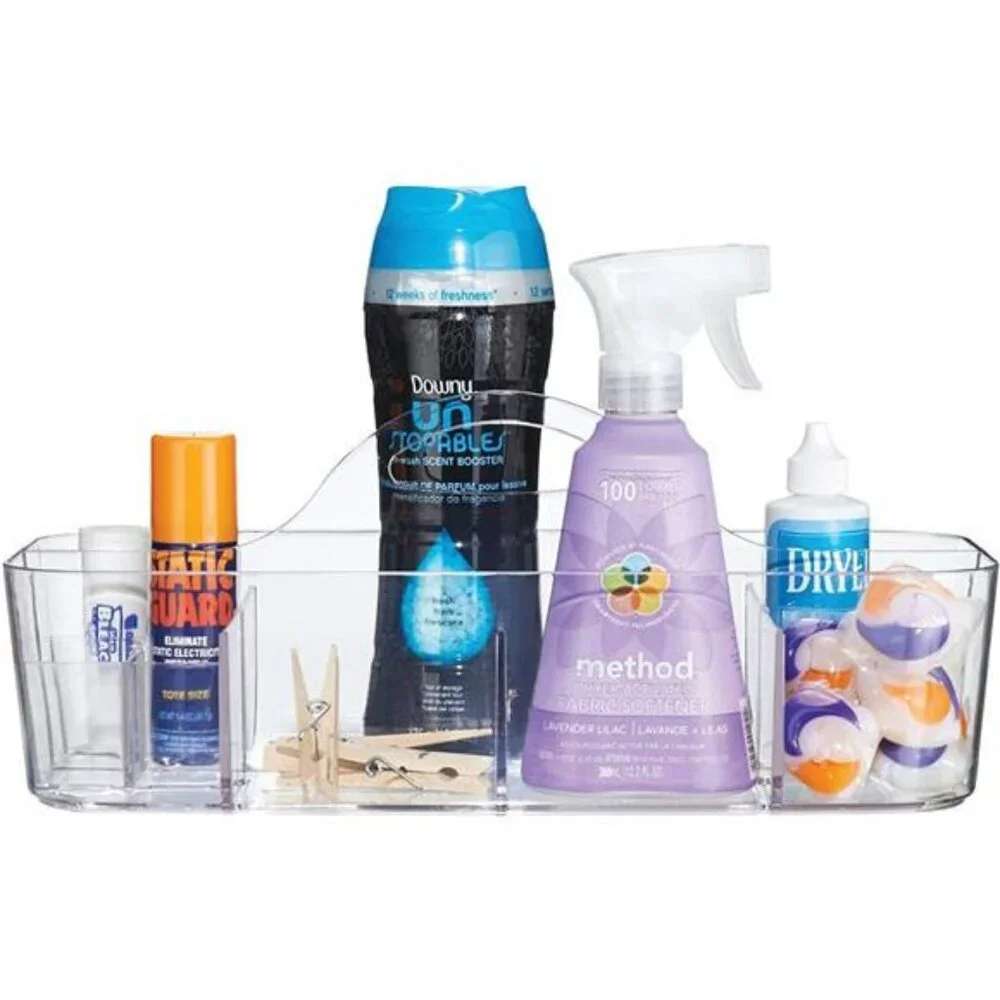 Clear Plastic Cosmetic Organizer Tote Makeup Storage Bin Bathroom Shower Caddy
